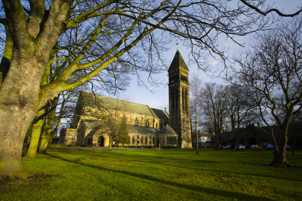 England, Tyne & Wear, Jesmond. The Grade I listed Parish Church of St George in Jesmond, is a fine example of Victorian art and architecture.