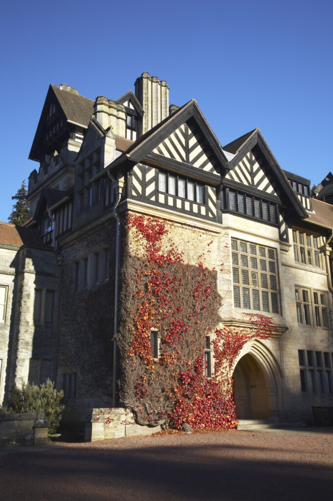 England, Northumberland, Cragside Gardens & Estate. Cragside house located within the gardens of the Cragside estate (National Trust)