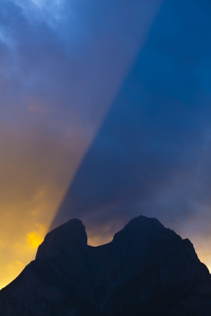 Spain, Catalonia, Pyrenees, Pedraforca. The Pedraforca Mountain in the heart of the Cadí-Moixeró Natural Park.