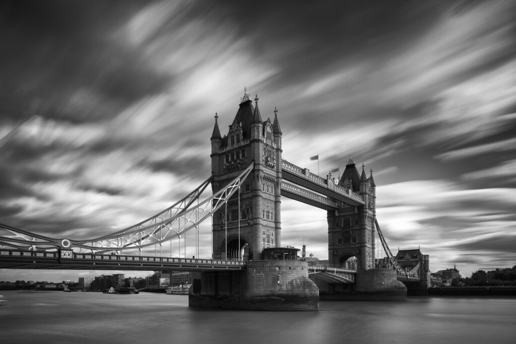 England, Greater London, Pool of London. The iconic Tower Bridge which spans the River Thames near the Tower of London.