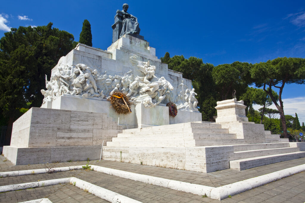 Italy, Lazio, Rome. Monument to Giuseppe Mazzini on the Aventine hill in Rome