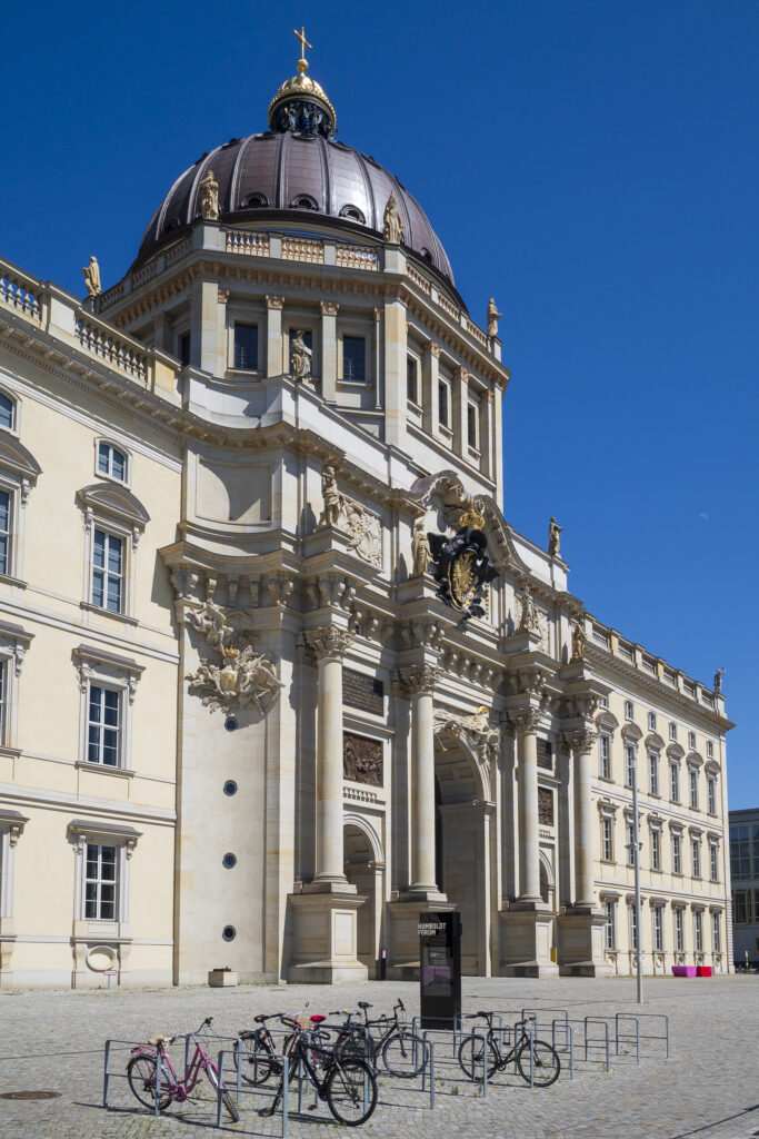 Germany, Berlin, Humboldt Forum. Humboldt Forum, a museum dedicated to human history, art and culture, located in the Berlin Palace on the Museum Island.
