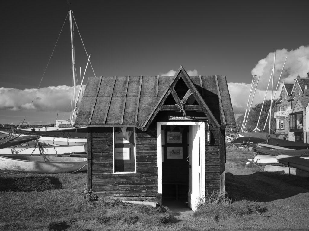 England, Northumberland, Alnmouth. The Ferry Hut. The smallest museum in Northumberland, The Ferry Hut is a small museum near the River Aln Estuary.