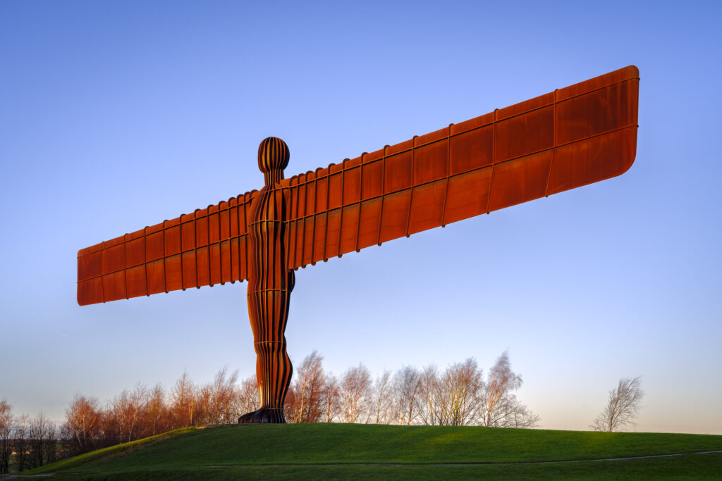 England, Tyne and Wear, Angel of the North. The Angel of the North statue near the cities of Gateshead and Newcastle Upon Tyne.