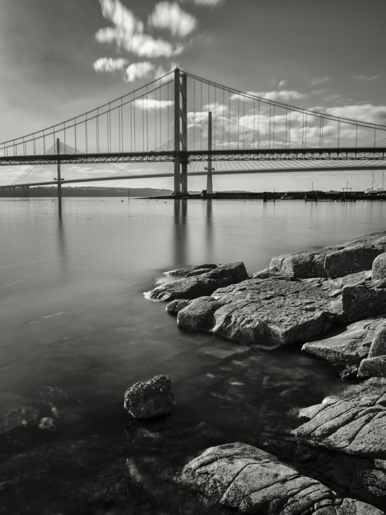 Scotland, Edinburgh, The Queensferry Crossing & Forth Road Bridg